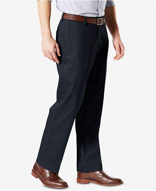 Dockers Men's Signature Classic Fit Khaki Pants Navy Blue 42 x 30