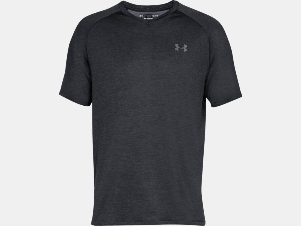 Under Armour Men's Tech 2.0 V Neck Short Sleeve T Shirt Black Large