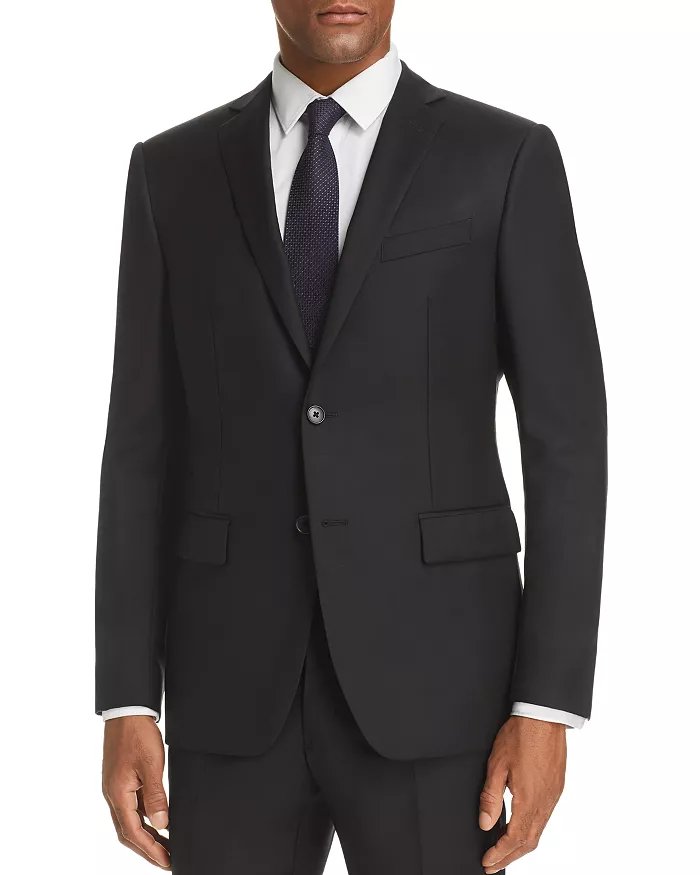 John Varvatos Star Usa Mens Slim fit Wool Suit Jacket Blazer 40 L Black Solid