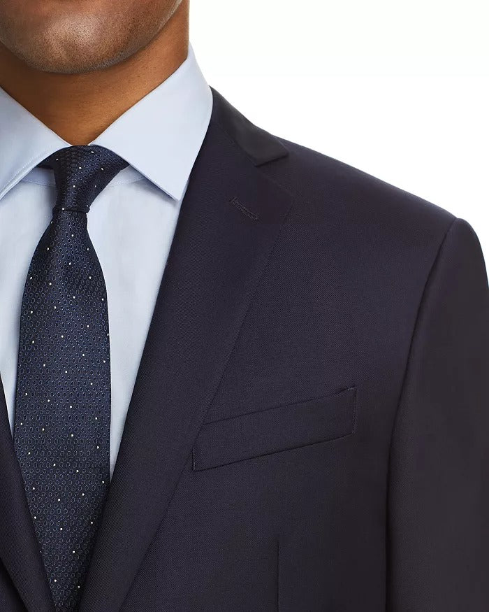 John Varvatos Mens Slim fit Suit Jacket Blazer 40 R Navy Blue Solid Stretch