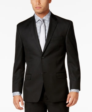 Sean John Mens Classic fit Sport Coat Blazer 48 XL Black Solid