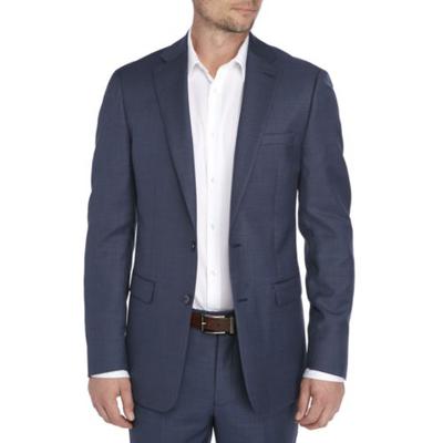 Calvin Klein Mens Slim fit Suit Jacket Blazer 46 R Blue Solid Stretch
