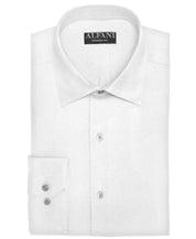 Alfani Mens Athletic fit Dress Shirt Medium 15-15.5 34-35 White Solid