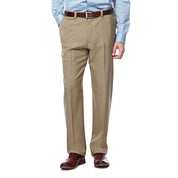 Haggar Mens Classic fit Dress Pants 38 / 34 Beige Solid