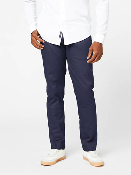 Dockers Mens Signature Khakis Athletic Fit Pants Blue 34 X 30