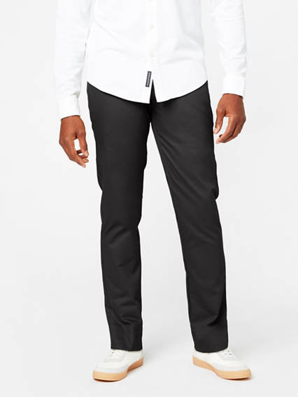 Dockers Mens Athletic Fit Signature Khaki Pants Black 34 x 29