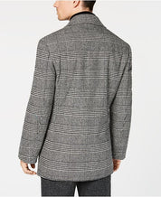 Lauren Ralph Lauren Mens Luke Double Breasted Peacoat Coat 36 S White Plaid