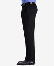 Haggar Mens Classic fit Dress Pants 42 / 32 Black Solid