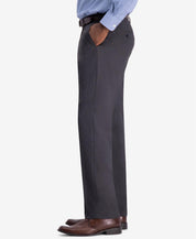 Haggar Mens Classic fit Dress Pants 36 / 32 Charcoal Grey Solid Stretch