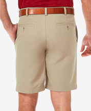 Haggar Mens Classic fit Casual Shorts 48 Beige Solid