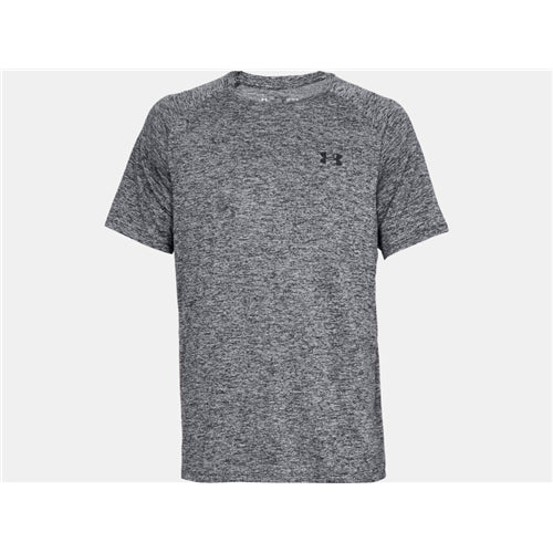 Under Armour MensTech Short Sleeve T Shirt Black Heather Large
