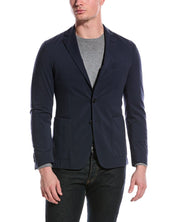 Hugo Boss Mens Hanry Jersey Slim Fit Sport Coat 42R Navy Blue