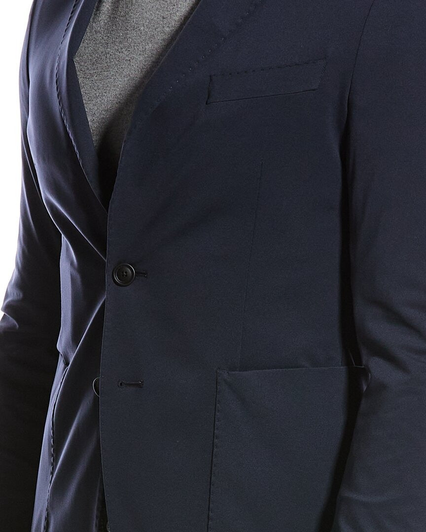 Hugo Boss Mens Hanry Jersey Slim Fit Sport Coat 42R Navy Blue