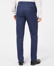 Calvin Klein Men's Slim Fit Solid Flat Front Suit Dress Pants Blue 32 x 32