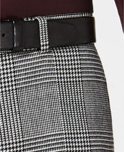 Bar III Men's Slim Fit Dress Suit Pants Black White Plaid 34 x 30