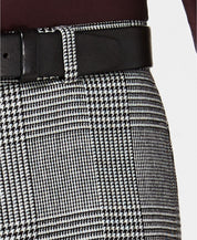 Bar Iii Men's Slim Fit Plaid Suit Dress Pants Black  White 31 x 30