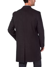 Nautica Men's Classic-Fit Wool Batten Overcoat Coat 42 R Charcoal Grey
