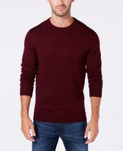 Club Room Men's Merino Wool Blend Polo Sweater Red Plum XL