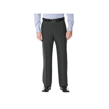 Haggar Mens Classic fit Dress Pants 44 / 30 Gray Solid