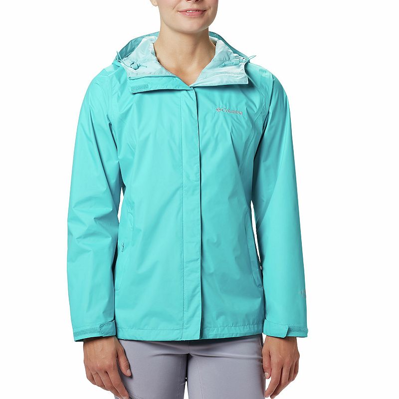 Columbia Womens Raincoat Coat Small Blue Solid
