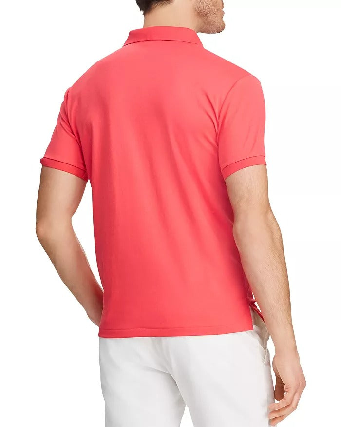 Polo Ralph Lauren Mens Custom Slim Fit Polo Shirt Highland Rose Heather PInk XL