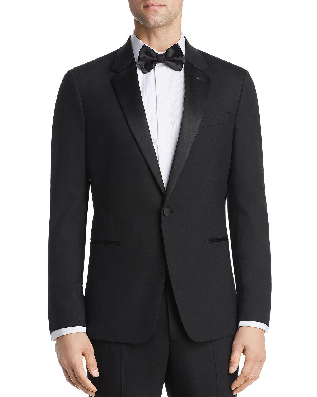 Theory Mens Slim fit Tuxedo Suit Jacket Blazer 38 R Black Solid