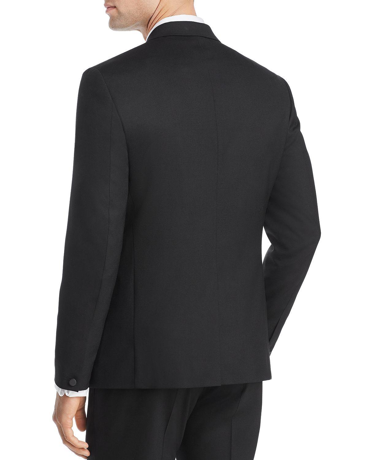 Theory Mens Slim fit Tuxedo Suit Jacket Blazer 38 R Black Solid