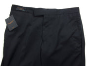 TED BAKER Josh Wool Slim Fit Tuxedo Dress Pants Size 32 Flat Front Black