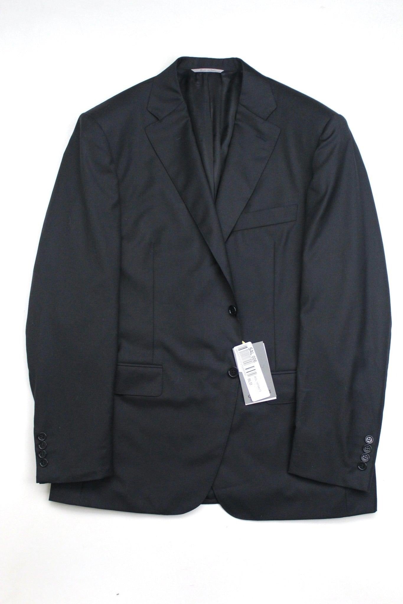 Canali Mens Siena Regular Fit Blazer Suit Jacket 42R Black Wool