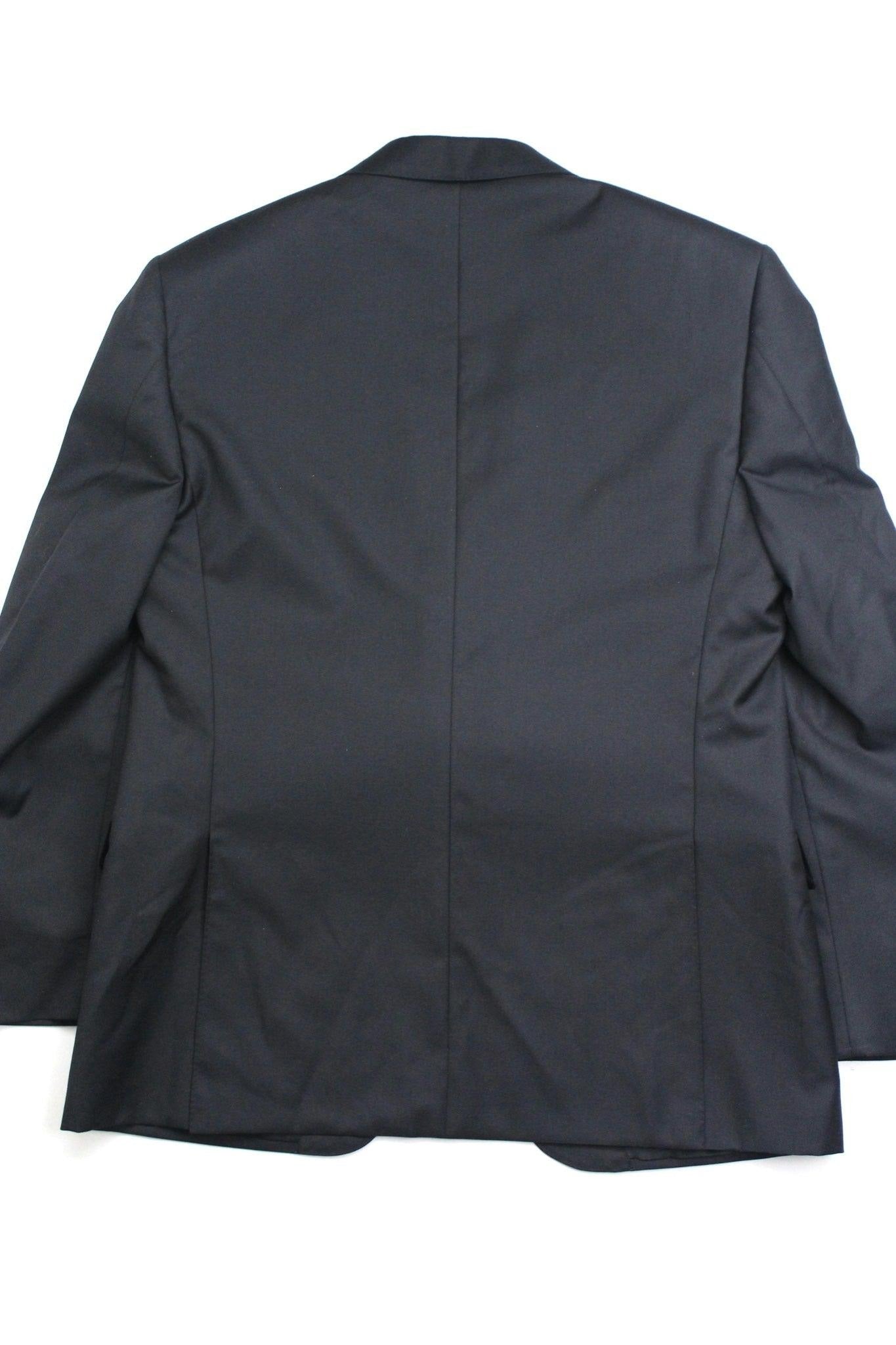 Canali Mens Siena Regular Fit Blazer Suit Jacket 42R Black Wool