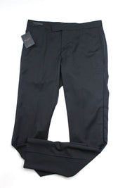 TED BAKER Josh Wool Slim Fit Tuxedo Dress Pants Size 32 Flat Front Black