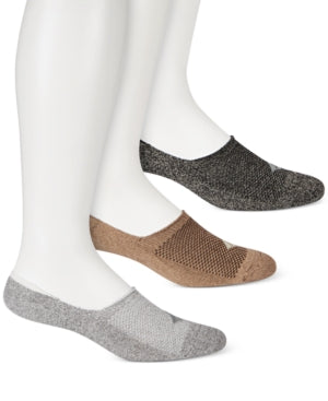 Sperry Mens 3 Pack Cushion Performance Liner Socks Brown One Size