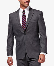 Haggar Mens Classic fit Suit Jacket Blazer 46 S Gray Solid