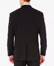 J.m. Haggar Men's Black Sharkskin Suit Jacket 50R