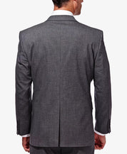 Haggar Mens Classic fit Suit Jacket Blazer 46 S Gray Solid