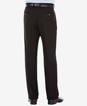 HAGGAR Men's Regular Fit Stretch Sharkskin Dress Pants 42 x 29 Black