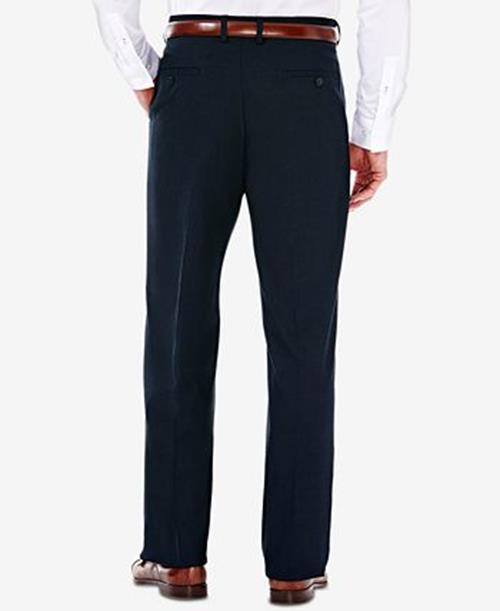 J.m. Haggar Men's Regular Fit Sharkskin Suit Dress Pants Dark Blue 34 x 30