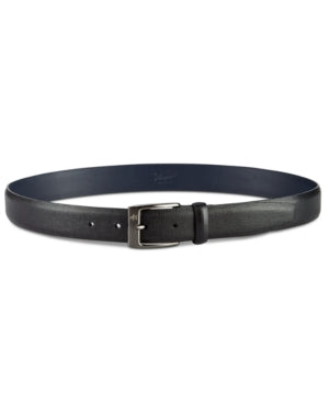 Penguin Men's Black Sun Faux Leather Dress Belt 34