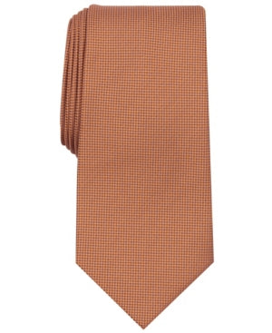 Perry Ellis Oxford Solid Chocolate Brown Tie ONE SIZE Necktie