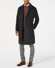 London Fog Mens Classic fit Overcoat Coat 42 R Grey Solid