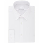 Calvin Klein Mens Slim-Fit White Stretch Dress Shirt 15.5 / 34 - 35