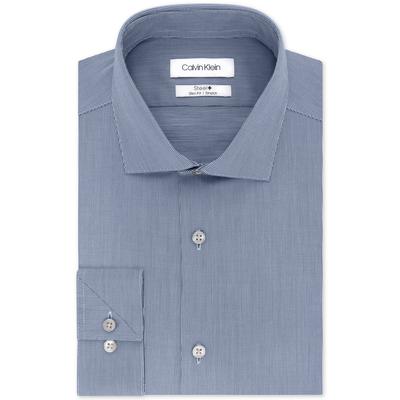 Calvin Klein Mens Slim fit Dress Shirt Large 16.5 in 36-37 Smokey Blue