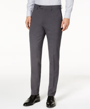 Calvin Klein Mens Skinny fit Dress Pants 33 / 32 Charcoal Grey Solid Stretch