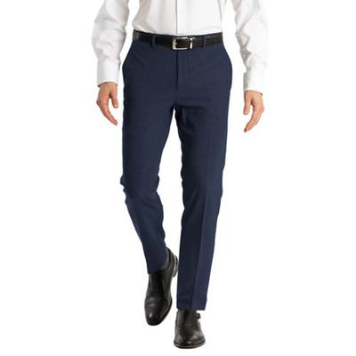Calvin Klein Mens Skinny fit Dress Pants 32 / 29 Navy Blue Solid Stretch