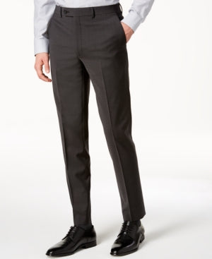 Calvin Klein Men's Skinny Fit Infinite Suit Dress Pants Charcoal Grey 40 x 34