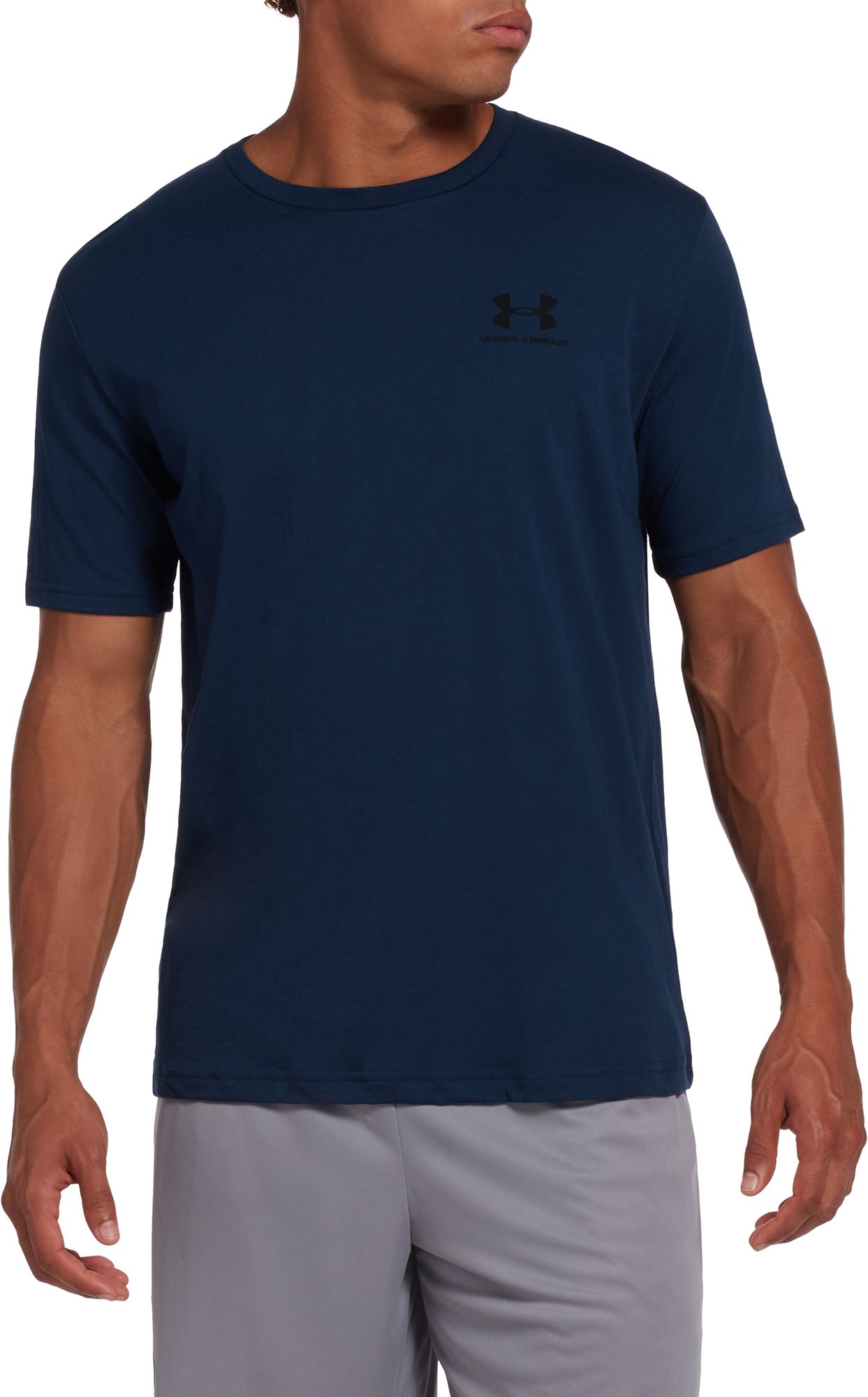 Under Armour Men Regular fit Short Sleeve T-Shirt Shirt Small Blue Solid
