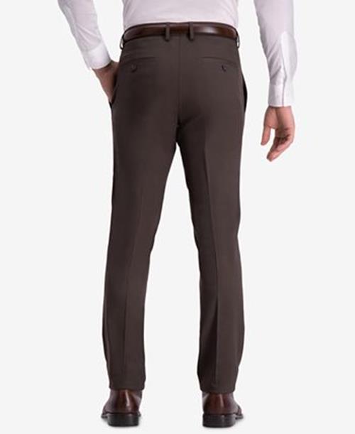 Kenneth Cole Reaction Men's Slim-Fit Shadow Check Dress Pants 34 x 30 Brown