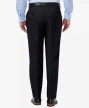 HAGGAR Mens Classic fit Casual Pants 36 / 31 Black Solid Stretch