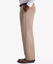 Haggar Mens Classic fit Dress Pants 36 / 30 Mid Khaki Solid