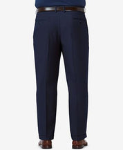 Haggar Men's Big & Tall Premium Comfort Pleated Front Pants Blue 46 x 32